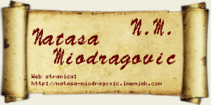 Nataša Miodragović vizit kartica